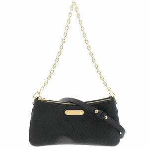 LOUIS VUITTON Pochette Rive Chain Shoulder Bag Monogram Empreinte Black